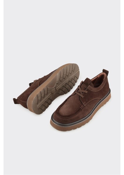 Kahve Deri Erkek Günlük Ayakkabı modelleri