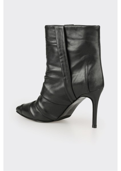 Siyah Deri Kadın Klasik Bot modelleri