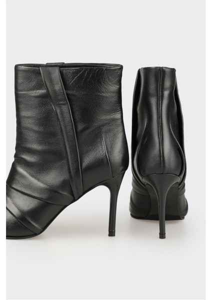 Siyah Deri Kadın Klasik Bot fırsatları