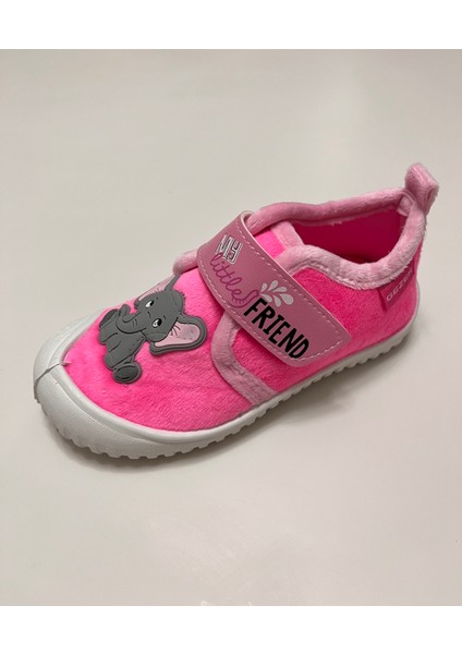 Kız Çocuk Kışlık Hafif ,yumuşak ve Kaymaz Taban Panduf Ev Kreş Ayakkabısı Fil Model indirimleri