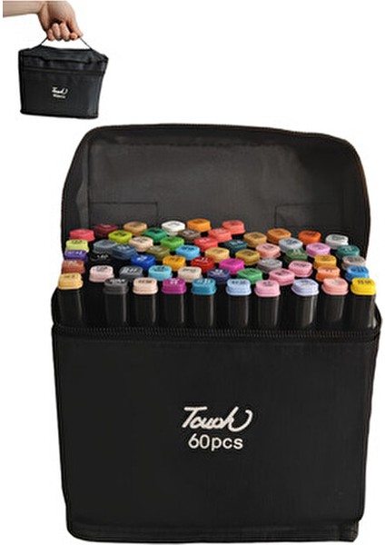 Touch 60 Adet Çift Taraflı Marker Kalem Double