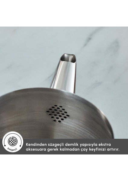 Alim Indüksiyon Tabanlı Midi Boy Çaydanlık