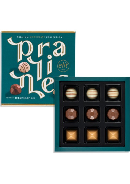Premium Chocolate Collection Pralines Yeşil Kutu 104 gr Glutensiz