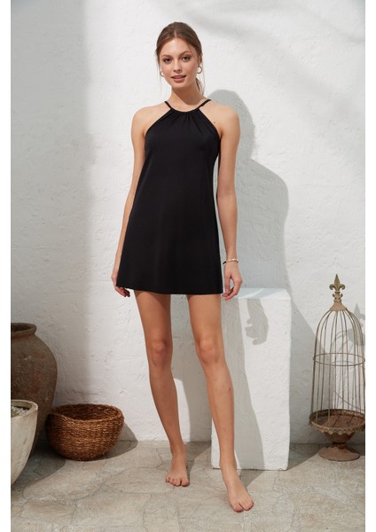 Halter Biyeli Çıkarılabilir Kaplı Merry Elbise Mayo fırsatları