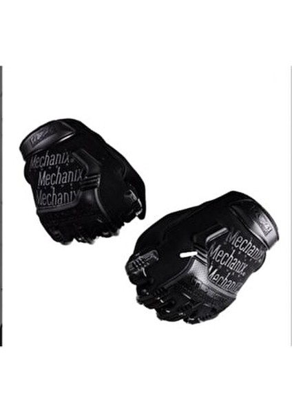 Yarım Tactical Eldiven Darbe Emici Özellikli Siyah Erkekler İçin Günlük Kullanım modelleri