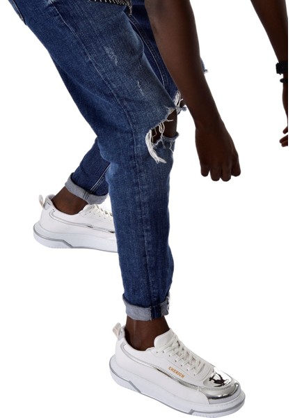 Signature Line Up Erkek Bağcıklı Sneaker Beyaz Gümüş modelleri