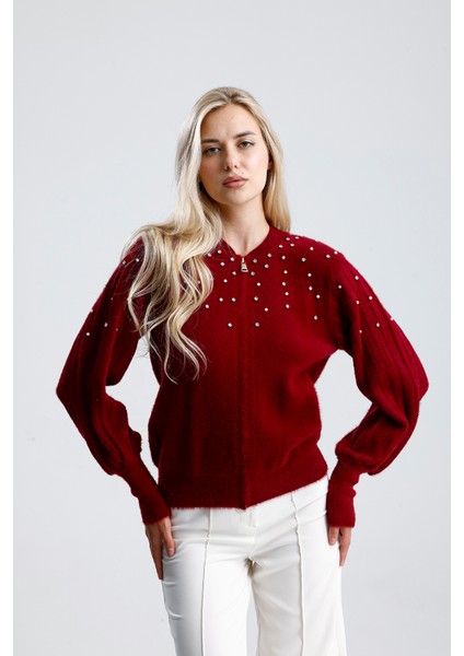 Önü Fermuarlı, Taşlı Incili Ceket ,hırka modelleri