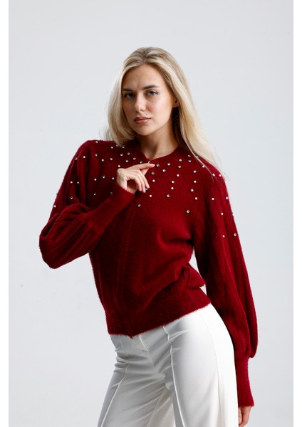 Önü Fermuarlı, Taşlı Incili Ceket ,hırka