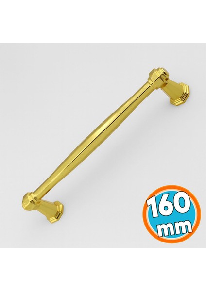 Mobilya Mutfak Dolabı Çekmece Dolap Kapak Kulpu Düz Metal Kulpları Kulbu Kulpu 160 mm Altın