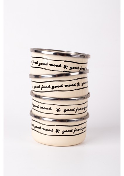 Mood Emaye 4’lü Kase Çerezlik, Kahvaltılık, Reçellik, Zeytinlik, Sunumluk Seti 8cm 200 ml fiyatları