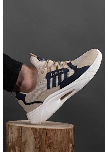 Torrine Unisex Bej Sneaker Triko Malzeme ile Ortopedik Taban ve Düz Taban