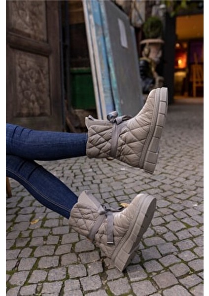 Kanno Kadın Vızon Baklava Desen Parasut Kumaş Termo Bot fırsatları