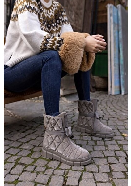 Kanno Kadın Vızon Baklava Desen Parasut Kumaş Termo Bot indirimleri