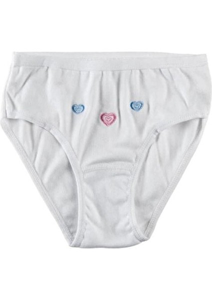 Kız Çocuk Beyaz 6'lı Paket Ince Bel Bato Işlemeli Külot fiyatları