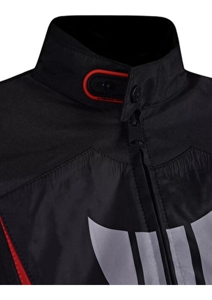 Element Motosiklet Montu Su Geçirmez Özellikte 4 Mevsim Kullanıma Uygun Siyah-Kırmızı Kumaş
