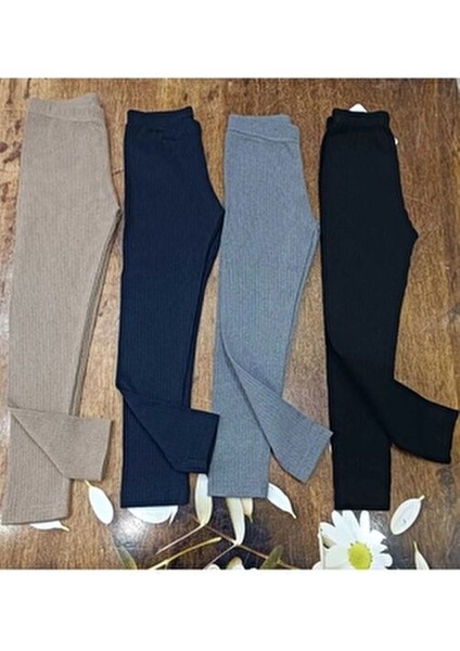 Fitilli Şardonlu Çocuk Tayt 4'lü Takım 4 renk