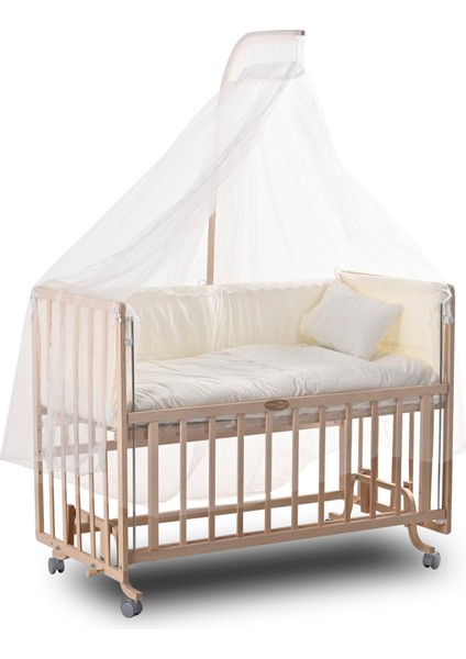 Comfymax Sallanır Anne Yanı Doğal Ahşap Beşik ve Uyku Seti - 60X120 cm indirimleri