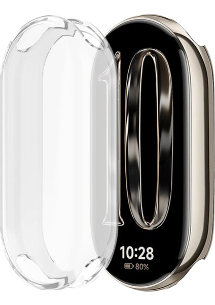 Xiaomi Smart Band 10 ( Mi Band 10 ) ile Uyumlu Kasa ve Ekran Koruyucu 360 Tam Koruma Silikon Kılıf