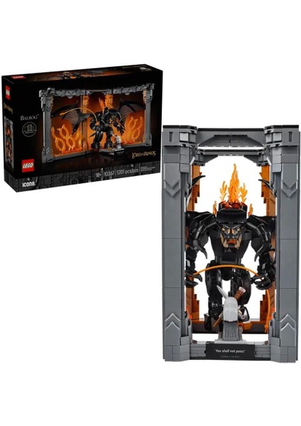 10367 LEGO Icons - Yüzüklerin Efendisi: Balrog™ Kitaplık Dekoru 1201 Parça +18 Yaş indirimleri
