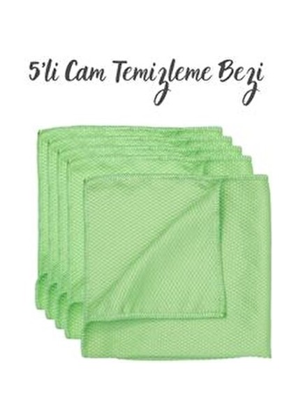 5'li Süper Emici Toz Bırakmayan Mikrofiber Baklava Desenli Cam Temizleme Bezi fiyatları