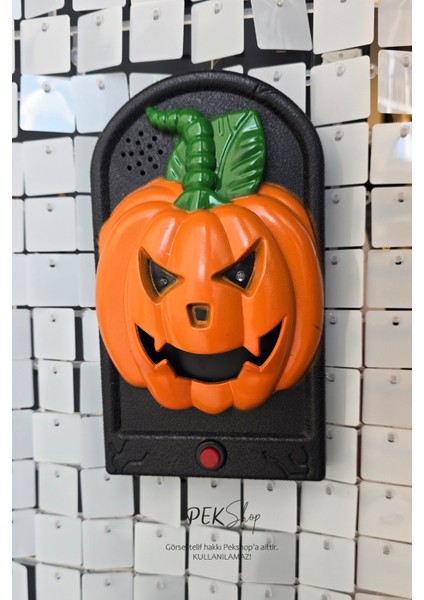 Halloween Bal Kabağı Kapı Zili Sesli Hareketli Cadılar Bayramı Kapı Zili Süs Aksesuar fiyatları