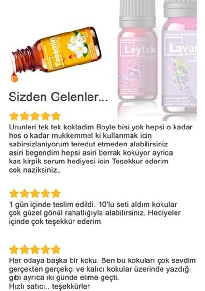 Keyf Serisi 4'lü Saf Esansiyel Yağ Oda Kokusu 10 ml Cam Şişe Aromatik Etki