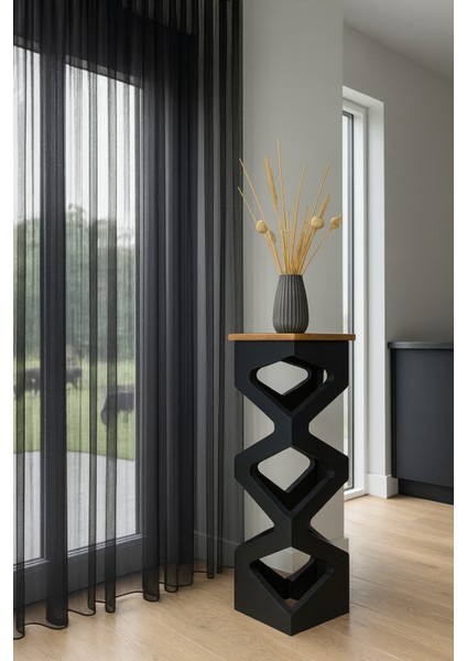 Siyah Grek Düz Tül Perde, Sık Pile, Düz, Sade, Tül Perde, Kornişli, Modern, Siyah fiyatları