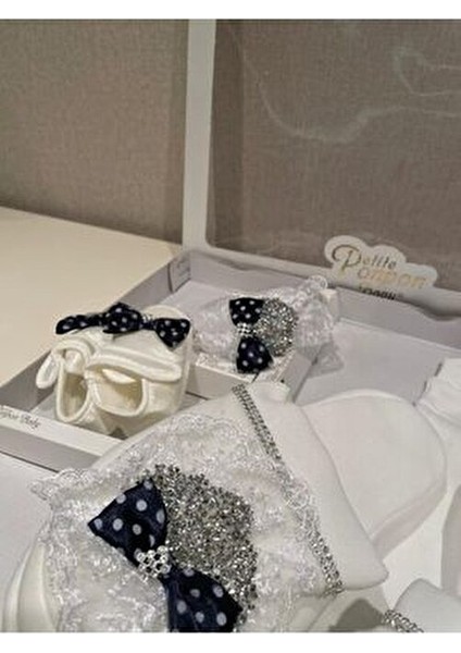 Erkek Bebek Lacivert Hastane Çıkışı Lohusa Seti Terliği Tacı Terlik Taç Seti Hamile Doğum Hediyesi fiyatları