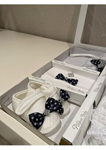 Erkek Bebek Lacivert Hastane Çıkışı Lohusa Seti Terliği Tacı Terlik Taç Seti Hamile Doğum Hediyesi modelleri