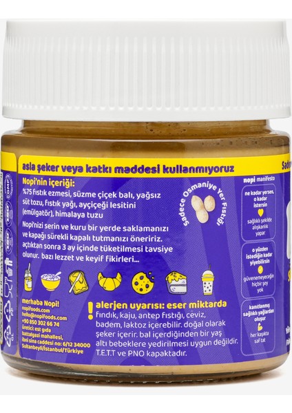 Nopi Parçacıklı Yer Fıstığı Ezmesi 200G modelleri