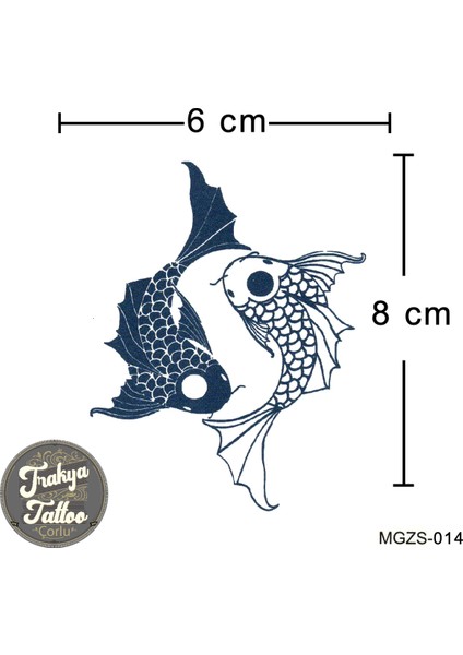 Yarı Kalıcı Dövme Balık Dövmesi MGZS-014