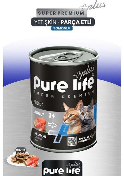 Purelife Plus Somonlu Yetişkin Kedi Konserve Mama 400GR modelleri