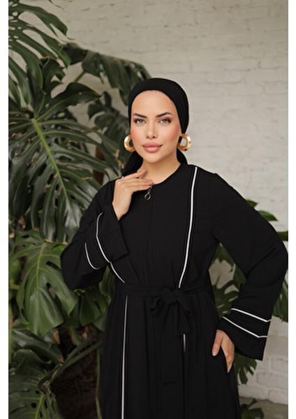 Ankanoor Siyah Kol Ağzı ve Önü Çift Biyeli Ferace ANKA255045 fiyatları
