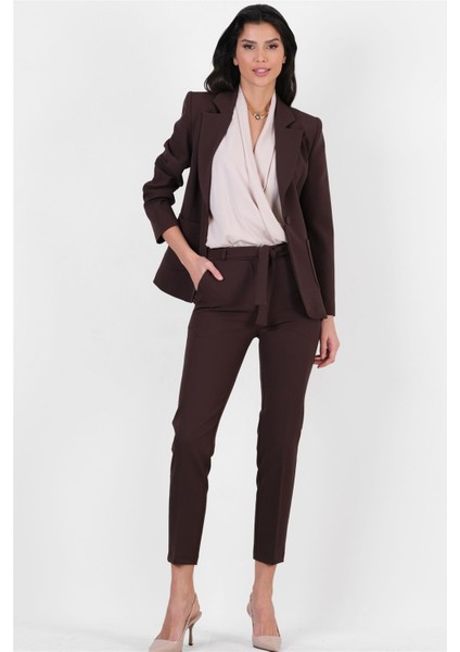 Corinta Mono Yaka Büyük Cepli Ceket Kahve modelleri