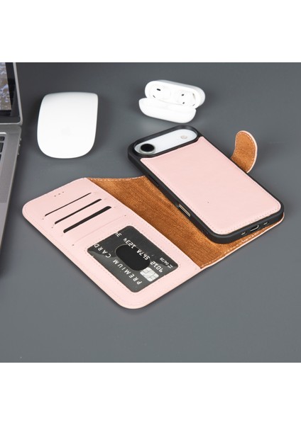 iPhone 17 Air Deri Cüzdanlı Kılıf – Rfıd ve Magsafe Uyumlu