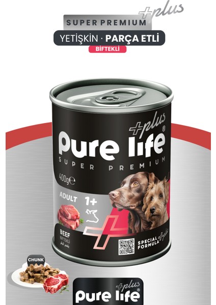 Purelife Plus Sığır Yetişkin Köpek Konserve Mama 400GR modelleri