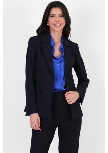 Cristano Mono Yaka Tek Düğme Ceket Lacivert