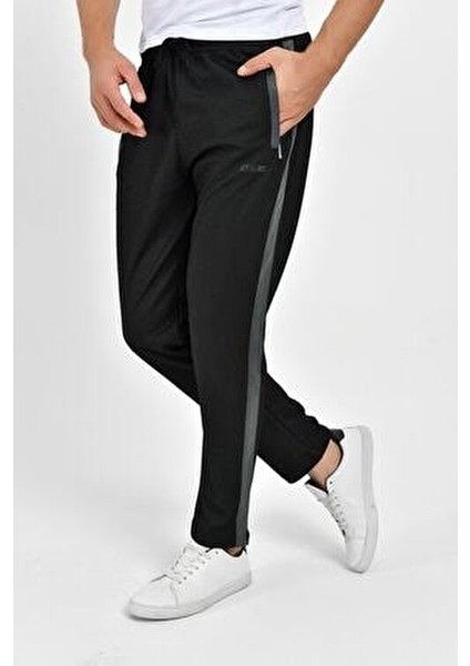 Erkek Siyah Büyük Beden Eşofman Altı Beli Lastikli Fermuarlı Cepli fiyatları