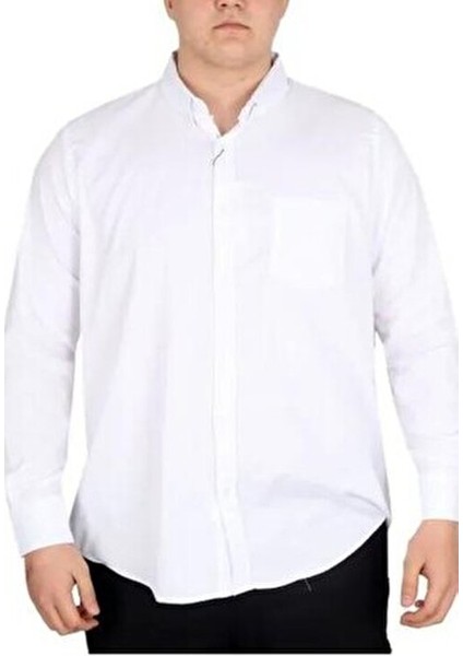 Erkek Büyük Beden Rahat Kalıp Cepli Battal Gömlek