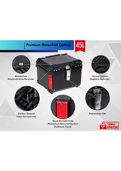 Motorsiklet Kare Abs Arka Çanta Su Geçirmex Honda Dio Honda Pcx fiyatları