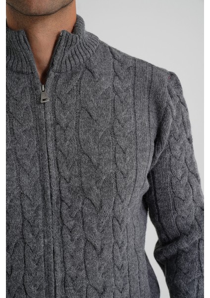 Cepli Arka Kol Fitilli Yürütme Saç Örgülü Dik Yaka Yün Hırka indirimleri