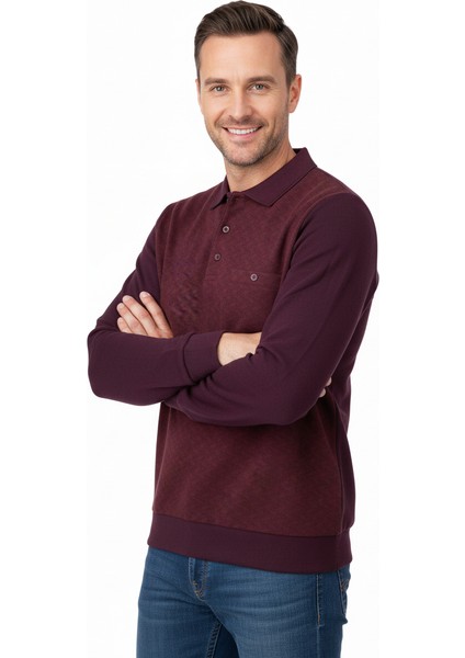 Erkek Kışlık Kazak Pamuklu Düğmeli Polo Yaka Cepli Uzun Kollu Klasik Desenli Rahat Kesim fiyatları