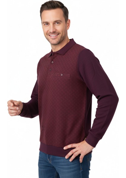 Erkek Kışlık Kazak Pamuklu Düğmeli Polo Yaka Cepli Uzun Kollu Klasik Desenli Rahat Kesim modelleri