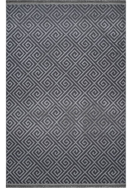 Anemon 6815 Antrasit - Polyester Dokuma Halı | Iskandinav Salon Halısı