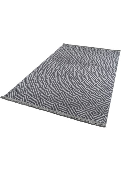 Anemon 6815 Antrasit - Polyester Dokuma Halı | Iskandinav Salon Halısı modelleri