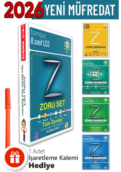 Tonguç Yayınları 8. Sınıf Lgs Tüm Dersler Zoru Set + Hediyeli