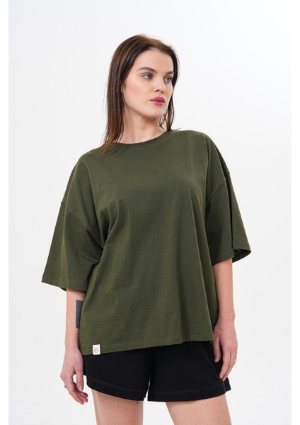 -Kadın Baskılı Suudı Tişört Oversize Bisiklet Yaka T-Shirt modelleri