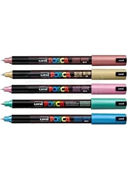 Posca Marker Pc-1mr Metalik Renkler 5 Li Set
