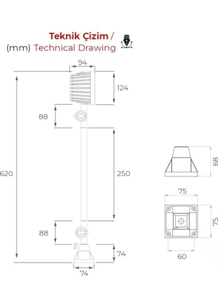Endüstriyel Makina Aydınlatma Lambası Erc L-09-67 modelleri