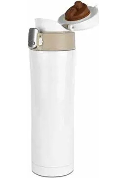 Beyaz Çelik Termos Matara 500 ml